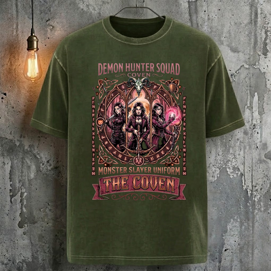 Demon Hunter Squad - Coven Monster Slayer Uniform The Coven Vintage Cool Fashion T-Shirt