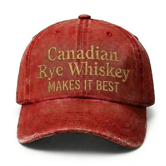 Canadian Rye Whiskey makes it best Embroidery Cap