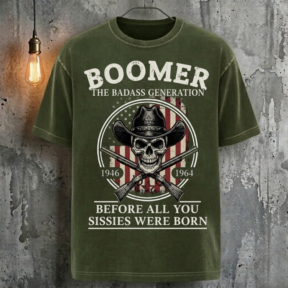 Boomer The Badass Generation Before All You Sissies Were Born Human Skeleton T-Shirt