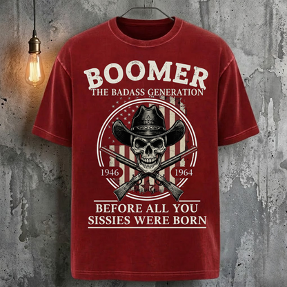 Boomer The Badass Generation Before All You Sissies Were Born Human Skeleton T-Shirt