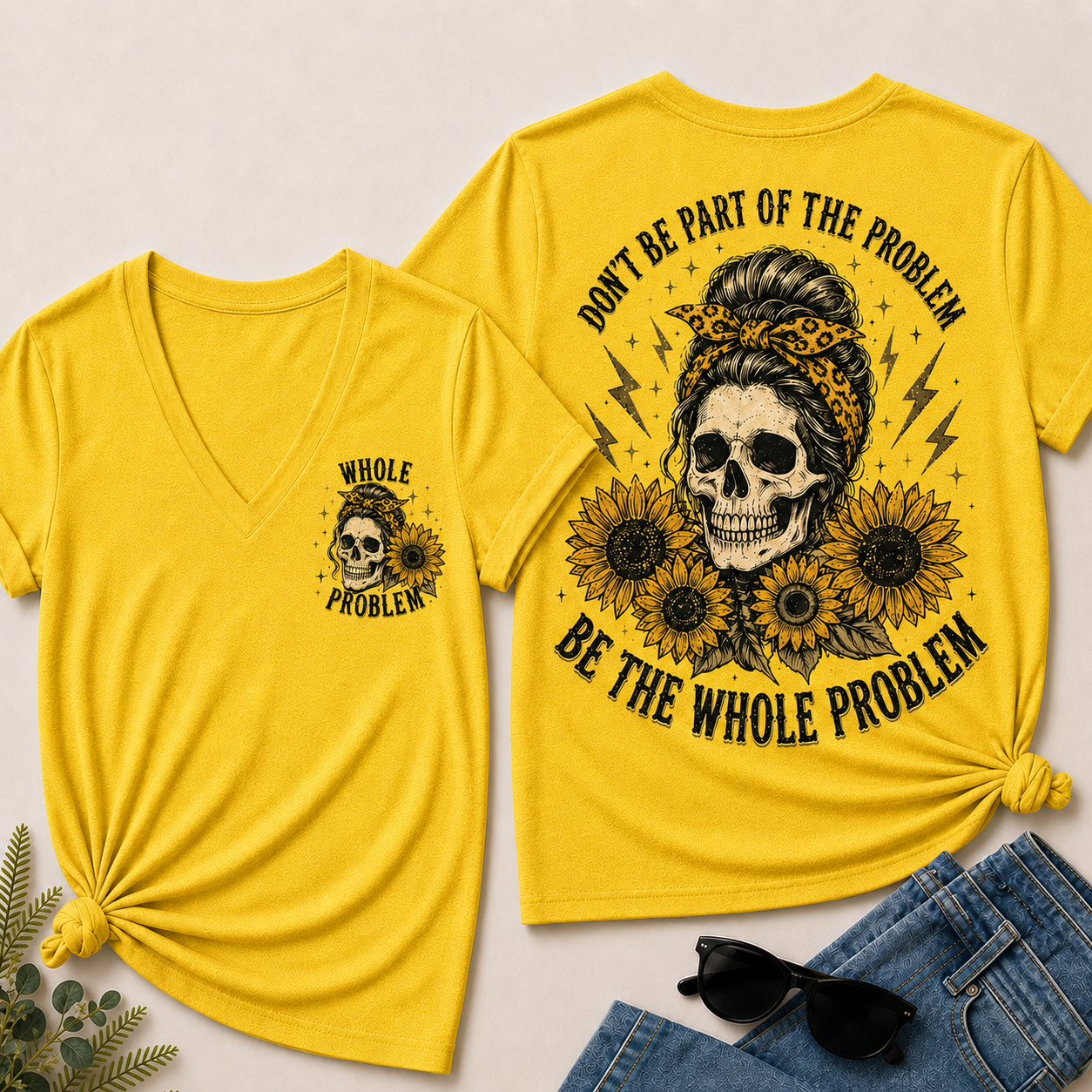 Don’T Be Part Of The Problem Be The Whole Problem V-Neck Tee